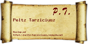 Peltz Tarziciusz névjegykártya